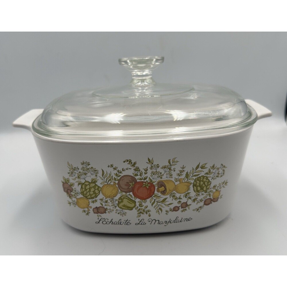 Vintage Corning Ware L’Echalote La Marjolaine Spice of Life 3QT Casserole w/Lid